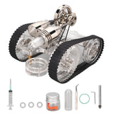 Stirling Engine Model Kit Novel Interesting Tank Car Shape Stirling Scientific Physical Model for Learning Props Gifts