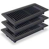 (Black) 3Pc Floor Vents,4x10In Floor Register Floor Vent Covers for Heavy Duty Air Floor Vent Cover for Home