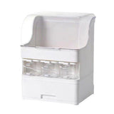 Seasoning Bottle Storage Box Oil Proofing Multi Functional Drawer Type Spice Jars Utensils Organizer with Lid
