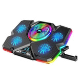 (B)  Laptop Cooling Pad Gaming Laptop Cooler Laptop Fan Cooling Stand for 12.1-17.3 Inch Laptops