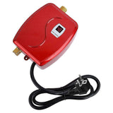 (Red) 3800W Electric Instant Hot Water Tankless Shower Heater Under Sink Tap Faucet