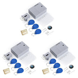 3X RFID Electronic Cabinet Lock Electronic Dark Lock Hidden for Wooden Cabinet Locker Drawer Shoe Ca