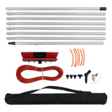 Solar Panel Cleaning Brush Water Fed Pole Kit Outdoor Window Glass Solar Panel Cleaning Extendable Telescopic Pole Water Fed Brush Spray Washer 8m