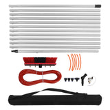 Solar Panel Cleaning Brush Water Fed Pole Kit Outdoor Window Glass Solar Panel Cleaning Extendable Telescopic Pole Water Fed Brush Spray Washer 12m