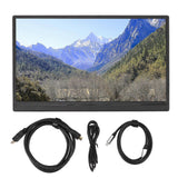 Portable Display Screen 15.6 Inch IPS Ultra Slim Dual USB C Ports 178?? Viewing Angle 3D Stereo Sound 1920x1080 with Back Folding Stand Laptop Screen