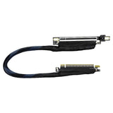 (40cm) Braided PCIe 5.0 X16 Graphics Card Extender 270 Degree Bend Extension Cable Metal Connectors Shielded Line