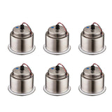 6X Led Light Drink Holder Led Recessed Stainless Steel Cup Drink Holder Cup Shape for Car Marine Boa