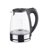 1.7L Glass Electric Kettle Auto Shut Off LED Illuminating Water Kettle with US Plug (Blue Light)