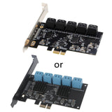 10 Ports PCI to SATA 3.0 Controller Internal Expansion Card PCI to SATA Adapter Converter for Desktop PC Support SATA