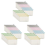 45 Pack Blank Cotton Canvas DIY Craft Zipper Bags Pouches Pencil Case for Makeup Cosmetic Toiletry S