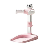 (Pink) Lovely Baby Bath Support 6-gear Adjustable Height Nonslip Base Shower Helper Bath Holder Rack for Infants and Toddler  Pink