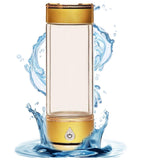 (gold) Hydrogens Water Bottle 420ml Water Ionizer Electrolysis Suitable for Enhancing Water Quality for Home Office Travel  gold