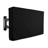 Outdoor TV Cover Weatherproof and Dust-proof Material Screen TV Protector Cloth Protect Your TV (65-70 Inch Black)