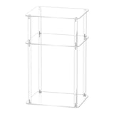 Square Acrylic Table with 3 Shelves Effective Acrylic 3 Layer Shelf Stand Table for Convenient Homes and Office Use