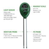 3 In1 Moisture Sunlight PH Meter Soil Water Acidity Humidity Light PH Test Garden Plants Flowers Moist Tester