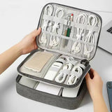 3 Layer Cable Organiser Bag Cable Organizer Bag For Traveling Travel Essentials Cable Storage Bag For Mini Camera Mouse Hard