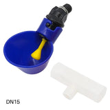 30 Pcs/lot Automatic Quail Drinker Chicken Duck Waterer Bowl Straight Pipe With Yellow Nipple Farm Poultry Drinking Water System
