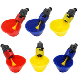 30 Pcs/lot Automatic Quail Drinker Chicken Duck Waterer Bowl Straight Pipe With Yellow Nipple Farm Poultry Drinking Water System