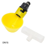 30 Pcs/lot Automatic Quail Drinker Chicken Duck Waterer Bowl Straight Pipe With Yellow Nipple Farm Poultry Drinking Water System