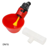 30 Pcs/lot Automatic Quail Drinker Chicken Duck Waterer Bowl Straight Pipe With Yellow Nipple Farm Poultry Drinking Water System