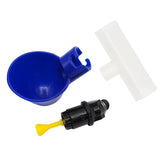 30 Pcs/lot Automatic Quail Drinker Chicken Duck Waterer Bowl Straight Pipe With Yellow Nipple Farm Poultry Drinking Water System