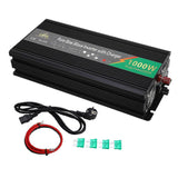 Pure Sine Wave Power Inverter Converter UPS Charger 1000W LCD LED Display for Car Boat Truck Travel