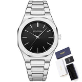 PINTIME Watch for Men Waterproof 30m Stainless Steel Fashion Quartz Wristwatch Casual Clock Simple Dial Relogios Masculino Gifts