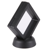 Coin Box - Set Of 30 3D Floating Frame Display Holder with Stands for , AA Medallions, Jewelry, Black