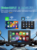 Motorcycle Special Navigator Waterproof 7 Inch Screen With Speaker Support Dual Bluetooth Wireless Carplay Andorid Auto