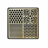 Cube Design Plate Food Grade Brass Stamp Mold Ice Printing Bar Bartender Whiskey Pressing Stamping Square Tray 110x110MM