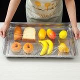 100 pack Commercial Grade Disposable Plastic Wrap Covers for Restaurants, BBQ Shops, and More