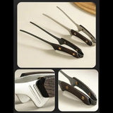 304 Stainless Steel Grill BBQ Tongs With Anti-scald Wood Handle Cooking Utensils Multi-purpose Food Bread Clip For BBQ Baking