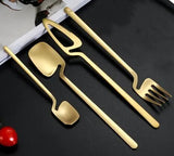 304 Stainless Steel Wall Hanging Steak Knife Fork Spoon Western Tableware Household Sanding Hanging Cup Coffee Dessert Spoon Fou