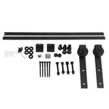 Sliding Door Track Carbon Steel Stable Opening Closing Modern Single Sliding Barn Door Hardware Kit for Kitchen Bedroom 2.3m / 7.5ft