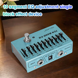 10 Band Equalizer Electric Bass Pedal - Real Bypass EQ Effect, Adjustable Knob, Guitar Accessories