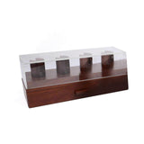 (Brown) Stylish Watch Storage Solution Portable Watch Collection Box Stylish Wood Storage Case for 4 Watches Men's Gift  Brown