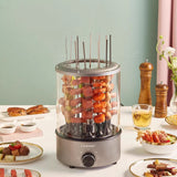 Household Electric Skewer Vertical Self-baking hine Barbecue Automatic Rotating less Grill