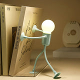 Changeable Shape Funny Sportsman Night Light Button Battery Desk Versatile Mini Lamp Creative Ornament Vacuum Adsorption