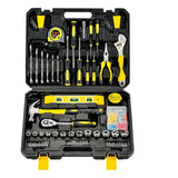 108Pcs Household Hand Repair Tool Kit Wrench Screwdriver Socket Extension with Storage Box Hardware Basic Tool