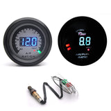 2 in 1 Meter 52MM Narrowband Digital Air Fuel Ratio Gauge Kit 12 V Volmeter with O2 Oxygen Sensor Car Modification