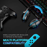 Headphones Gaming Headphones Gaming Headset with Noise Canceling Mic for Switch PC PS4 PS5 Deep Bass Stereo Sound