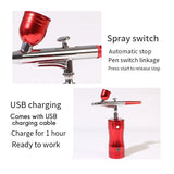 Cordless Airbrush Compressor Kit For Makeup, Cake Decoration, Cookie, Mode, Makeup