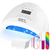 30LEDS Nail UV Dryer Lamp Kit With Nail Art Tools Set for Manicure Sand Files Buffer Sponge Block Brush Nails Salon Accessories
