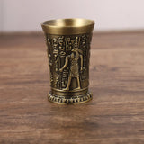 30ML Shot Glass Metal Vintage Egyptian Chalice Creative Wine Shot Glasses Personalized Sip Glass Used for Tequila Vodka Cocktail