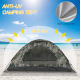 Camping Ultralight Waterproof Single Layer Portable Tent Anti-UV Coating UPF 30+ for Outdoor Beach Fishing