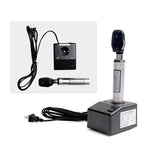 Ophthalmic Desktop Rechargeable Direct Ophthalmoscope and Retinoscope Combination Set with Aluminium Carry Case Halogen Bulb