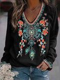 Lapel Ethnic Style Spring And Autumn Long Sleeve Bottoming Shirt