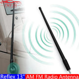 Car Accessory Roof Signal Booster Reflex 13" AM FM Radio Antenna for Jeep Wrangler JK JL Red Ridge