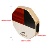 Gecko Sd6 Cajon Hand Drum Percussion Music Instrument High Bongo Low Anf Snare Cajon Drum with Carrying Bag for Travel Camping