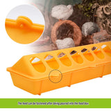 30cm Chicken Feeder Fountain 16 Holes Poultry Ground Feeder Plastic Clamshell Feeding Chicken Groove Farm Breeding Supplies